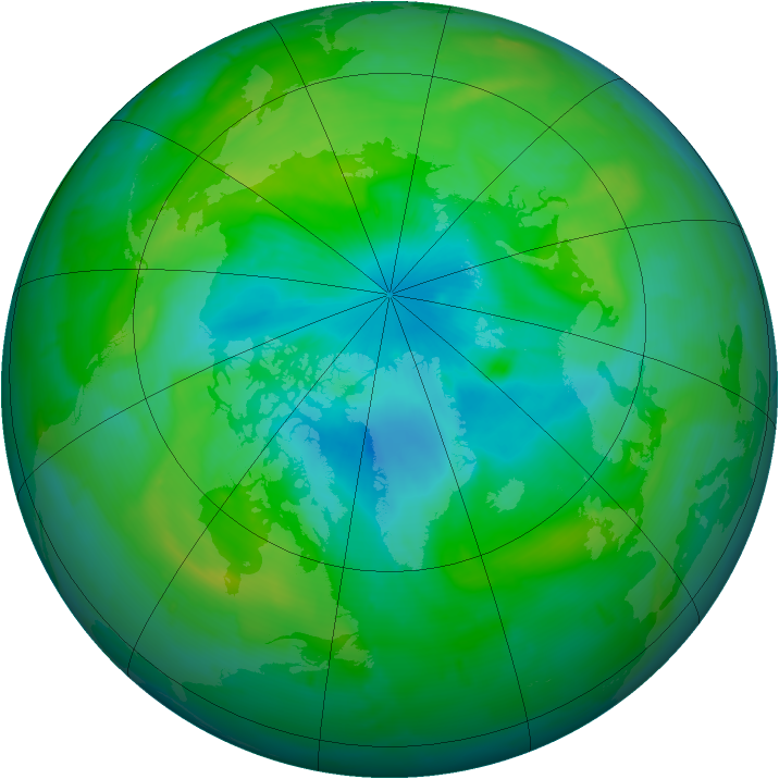 Arctic ozone map for 18 August 2010
